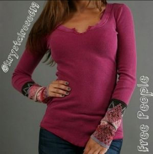 Free People Hot Pink Fuschia Kombucha Cuff Thermal